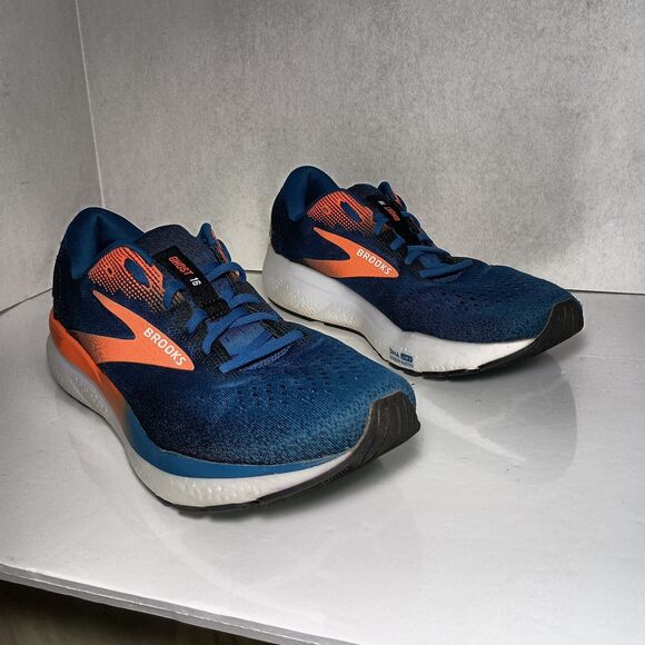 Brooks Ghost 16 Bonnie Blue Opal Orange Running Shoes Mens Size 13-D 1104181D474 main image 9